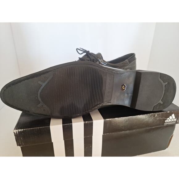 Laurent Mercadal Paris Gray & Black Patent Leather Oxfords Mens EU 44 US 10.5 - Picture 8 of 9